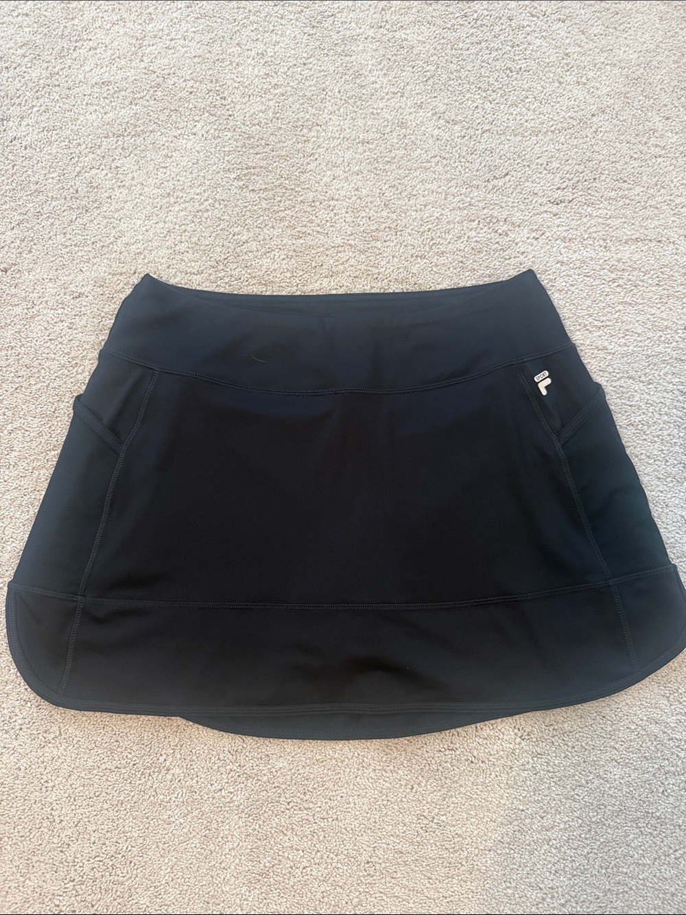 FILA Black Circle Skirt with Built-In Shorts